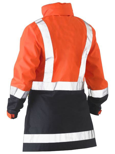 Bisley Women's H Taped Two Tone Hi Vis Rain Jacket - (BJL6966T)