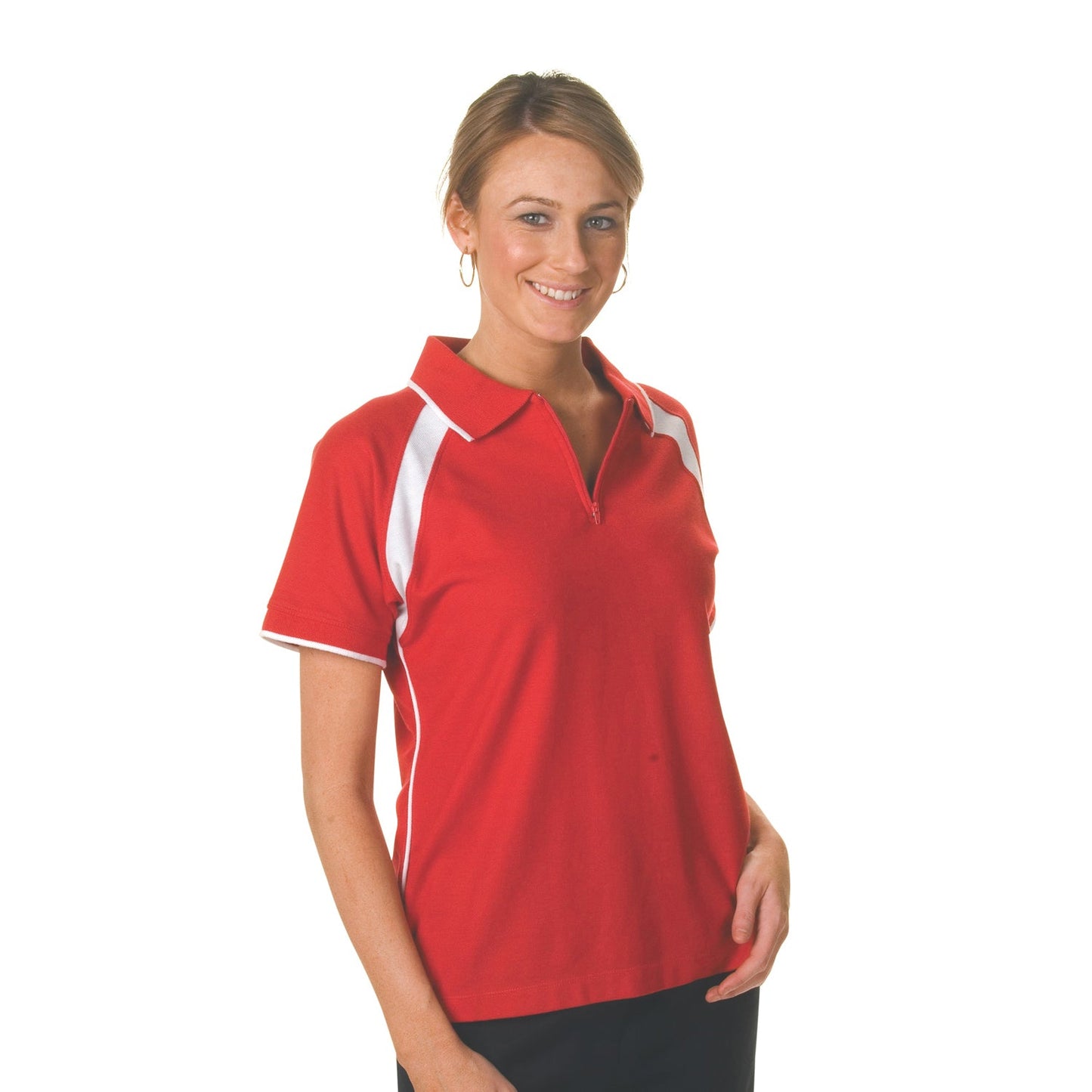 DNC Ladies Poly/Cotton Contrast Raglan Panel Polo (5246)