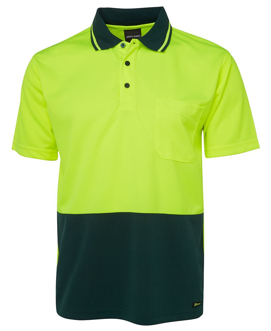 JB's Adults Hi Vis  Non Cuff Traditional Polo 2nd Color (6HVNC)