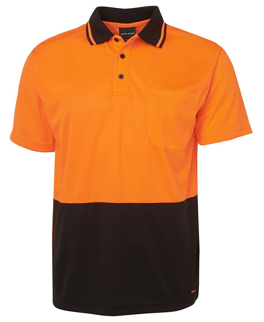 JB's Adults Hi Vis  Non Cuff Traditional Polo 2nd Color (6HVNC)