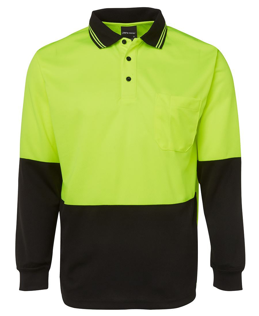 JB's Hi Vis Long Sleeve Trad Polo - Adults (6HVPL)