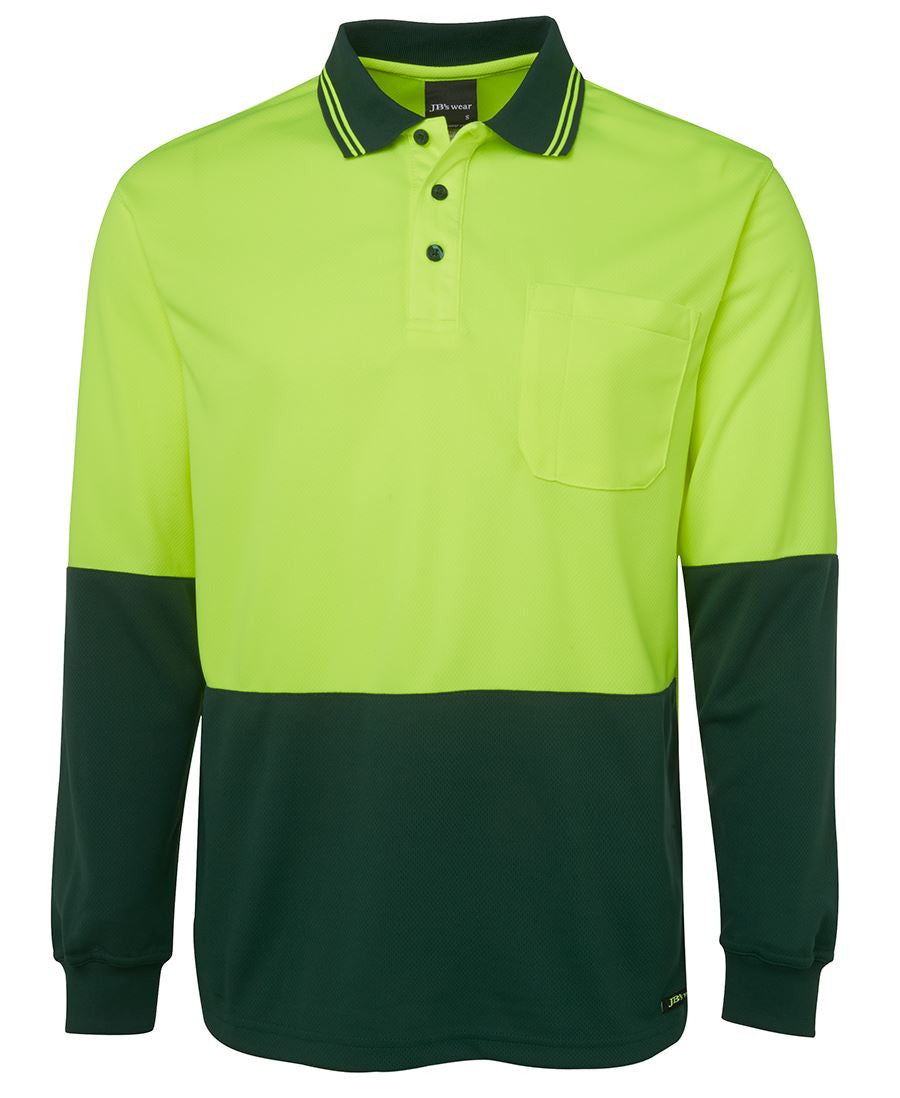 JB's Hi Vis Long Sleeve Trad Polo - Adults (6HVPL)