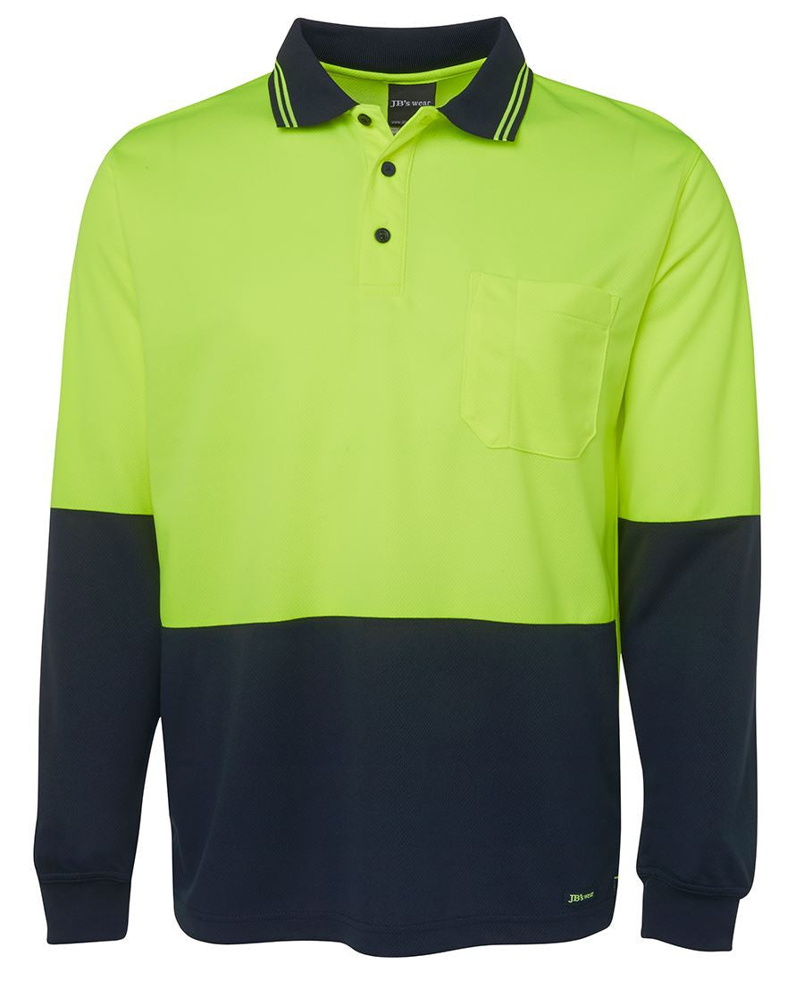 JB's Hi Vis Long Sleeve Trad Polo - Adults (6HVPL)