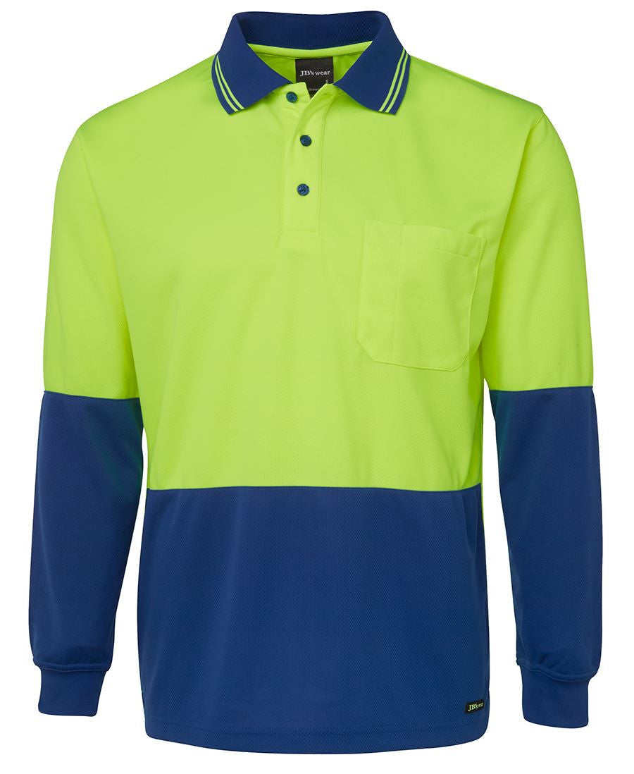 JB's Hi Vis Long Sleeve Trad Polo - Adults (6HVPL)