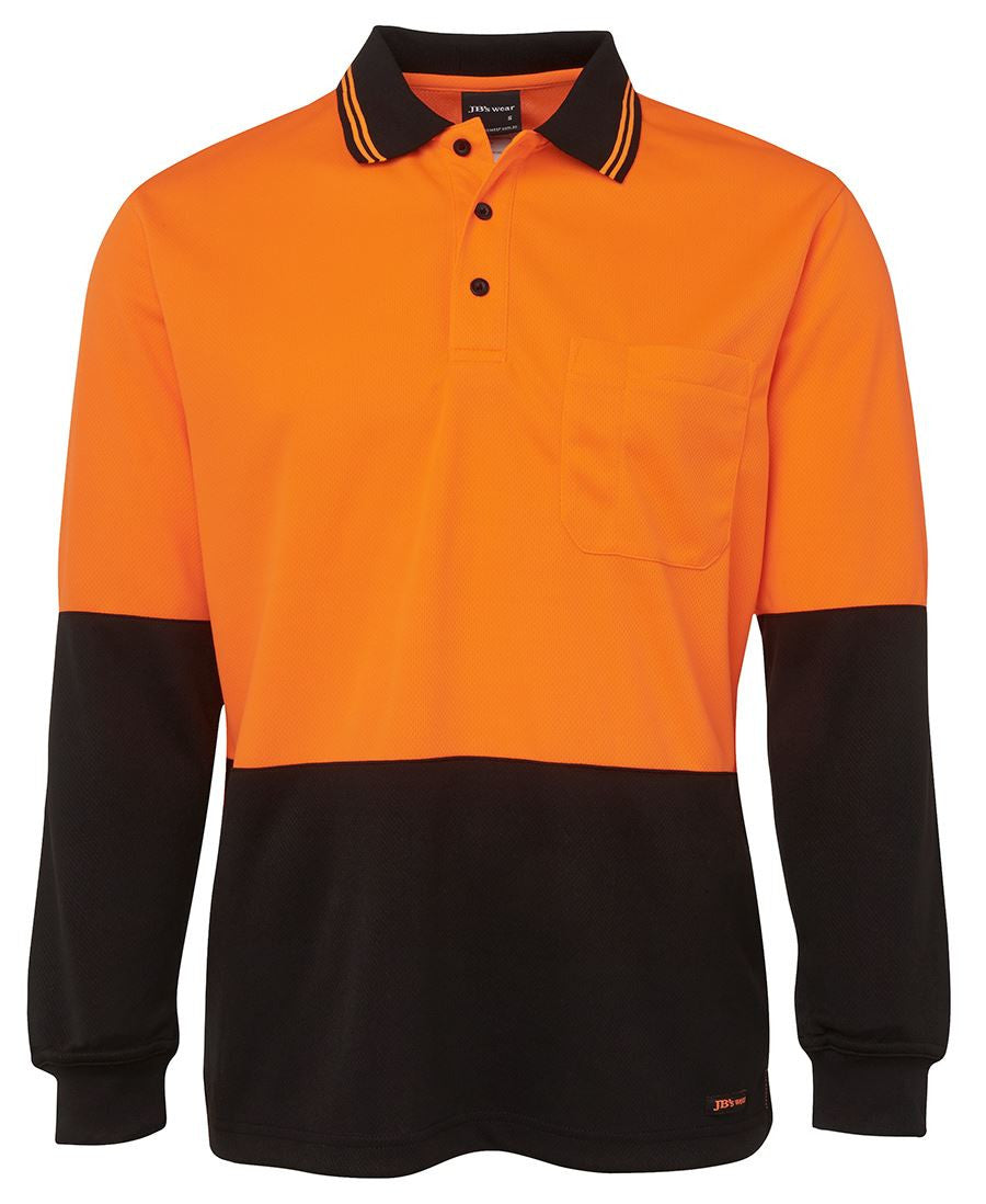 JB's Hi Vis Long Sleeve Trad Polo - Adults (6HVPL)