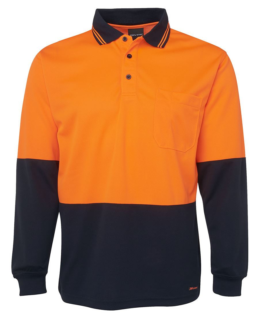 JB's Hi Vis Long Sleeve Trad Polo - Adults (6HVPL)