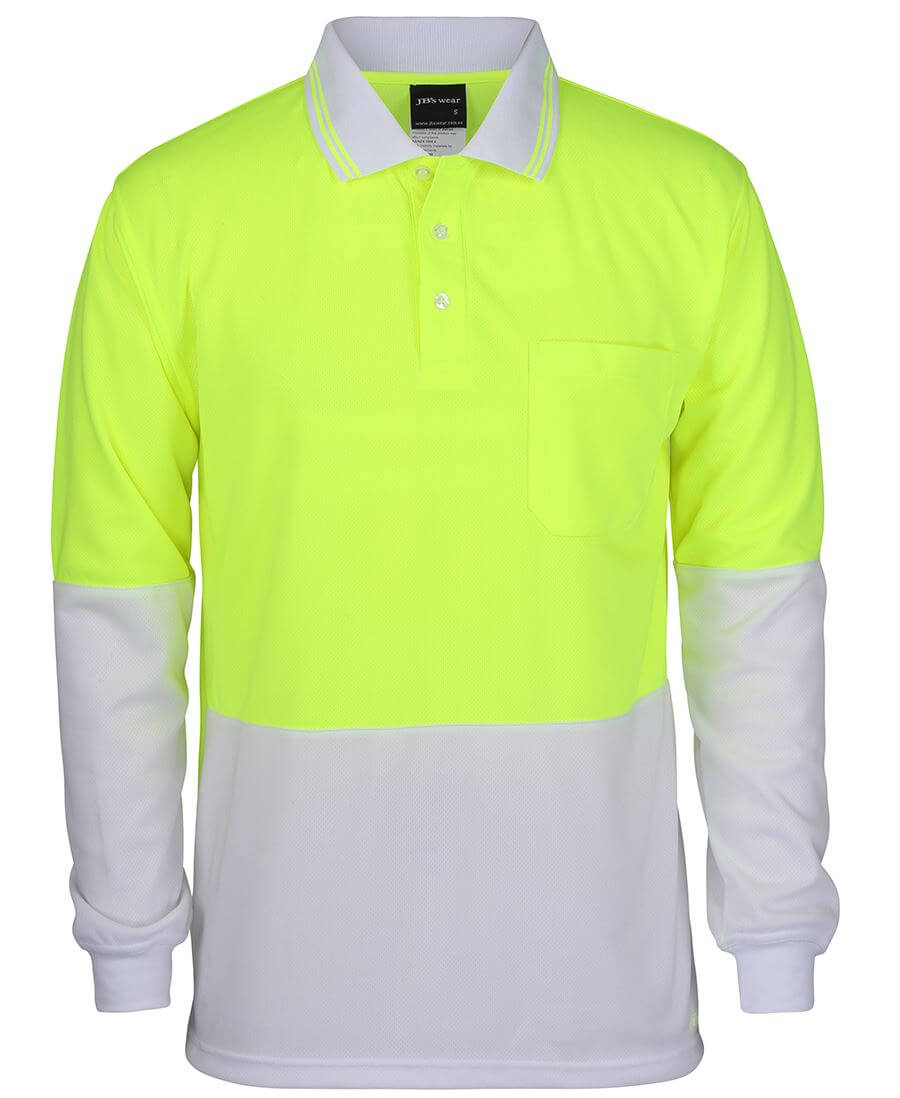 JB's Hi Vis Long Sleeve Trad Polo - Adults (6HVPL)