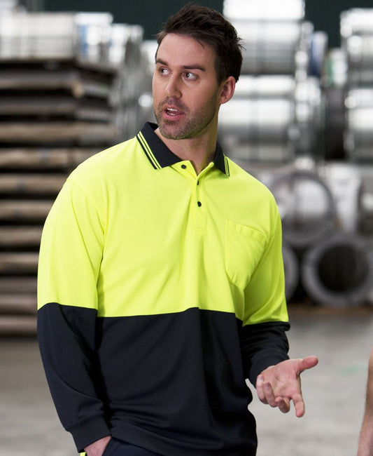 JB's Hi Vis Long Sleeve Trad Polo - Adults (6HVPL)