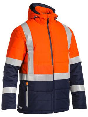 Bisley Taped Two Tone Hi Vis Puffer Jacket(BJ6929HT) – Workwear Wholesalers