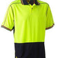Bisley Two Tone Hi Vis Polyester Mesh Short Sleeve Polo Shirt (BK1219)