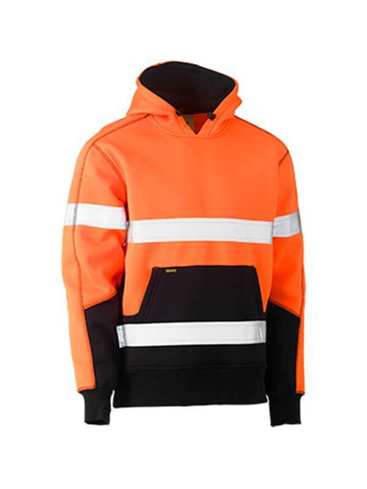 Bisley Taped Hi Vis Two Tone Fleece Pullover Hoodie (BK6619T)