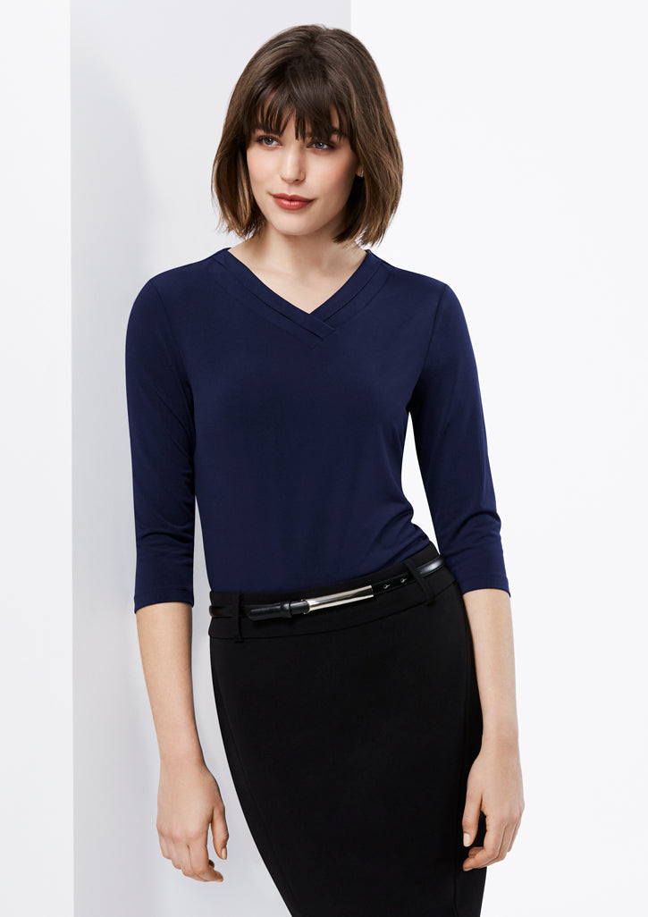 Biz Collection Ladies Lana 3/4 Sleeve Top-(K819LT)