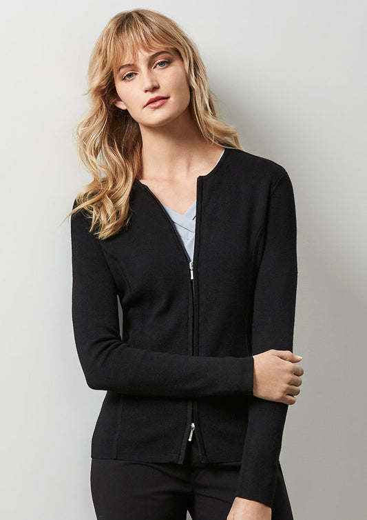 Biz Collection Womens 2-Way Zip Cardigan (LC3505)