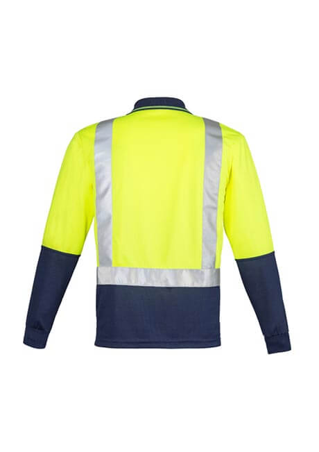 Syzmik Mens Hi Vis Spliced Long Sleeve Polo - Shoulder Taped (ZH234)