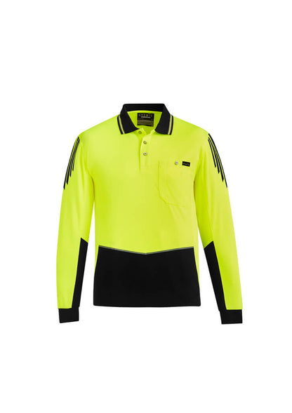 Syzmik Mens Hi Vis Flux L/S Polo (ZH310)