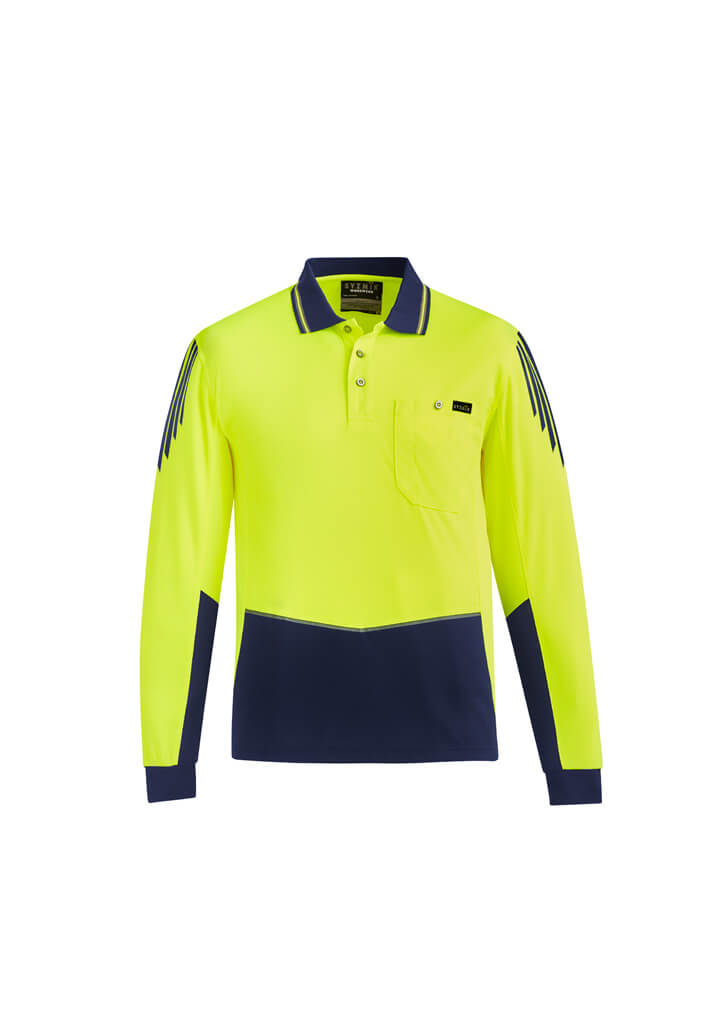 Syzmik Mens Hi Vis Flux L/S Polo (ZH310)