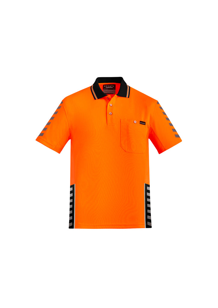 Syzmik Mens Hi Vis Komodo Short Sleeve Polo(ZH320)