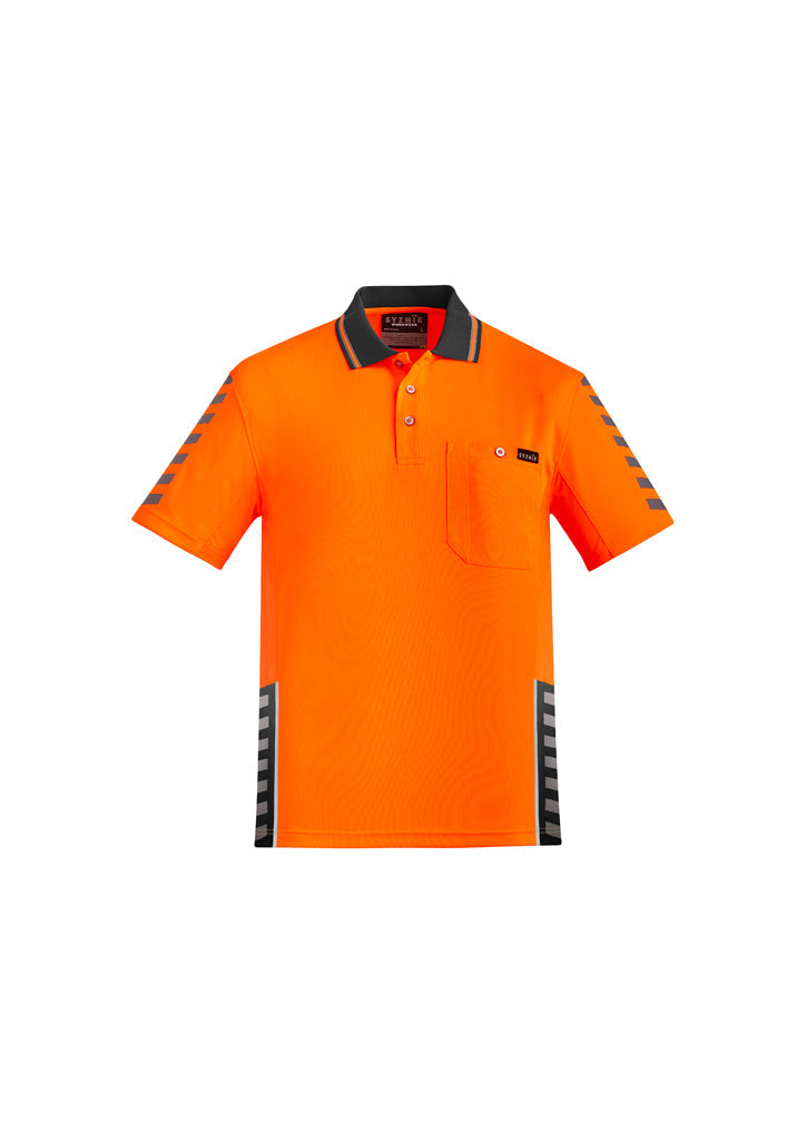 Syzmik Mens Hi Vis Komodo Short Sleeve Polo(ZH320)