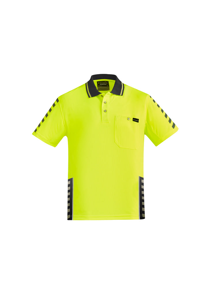 Syzmik Mens Hi Vis Komodo Short Sleeve Polo(ZH320)