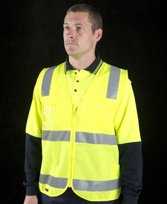 JB'S HI VIS (D+N) Zip Safety Vest (6DNSZ)