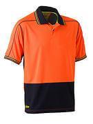 Bisley Two Tone Hi Vis Polyester Mesh Short Sleeve Polo Shirt (BK1219)