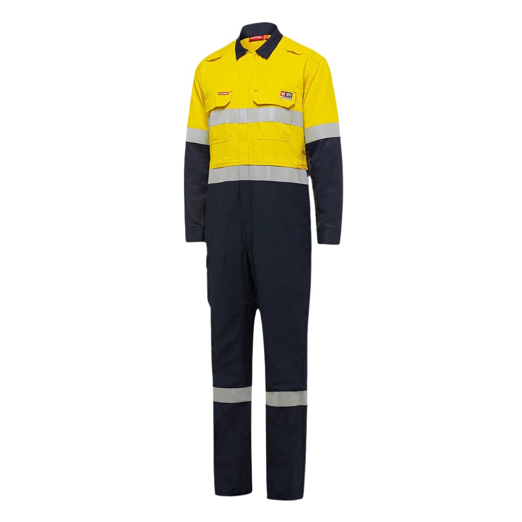 Hard Yakka Shieldtec Fr Hi-Visibility Two Tone Coverall With Fr Tape (Y00055)