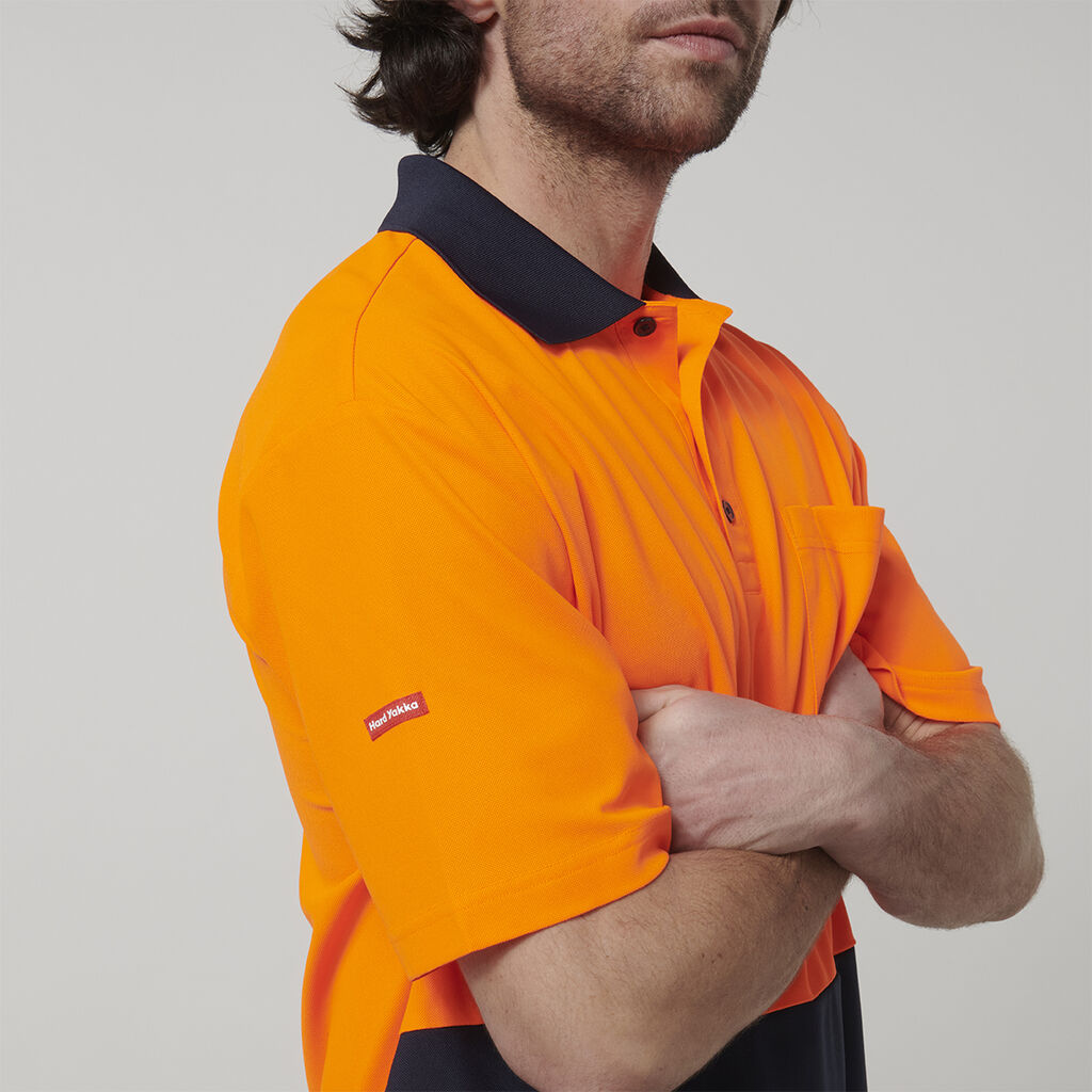 Hard Yakka Men's Short Sleeve Hi Vis Polo (Y19616)