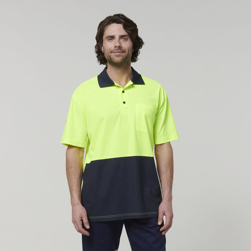 Hard Yakka Men's Short Sleeve Hi Vis Polo (Y19616)